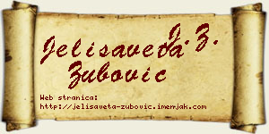 Jelisaveta Zubović vizit kartica